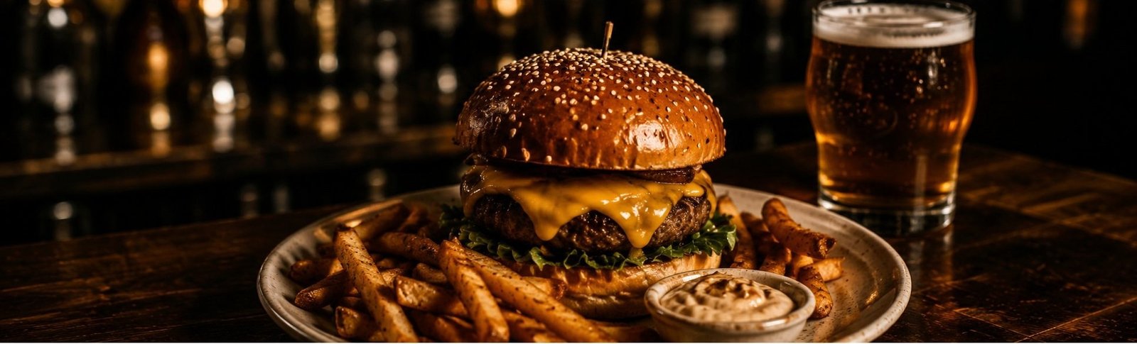 Burger and beer