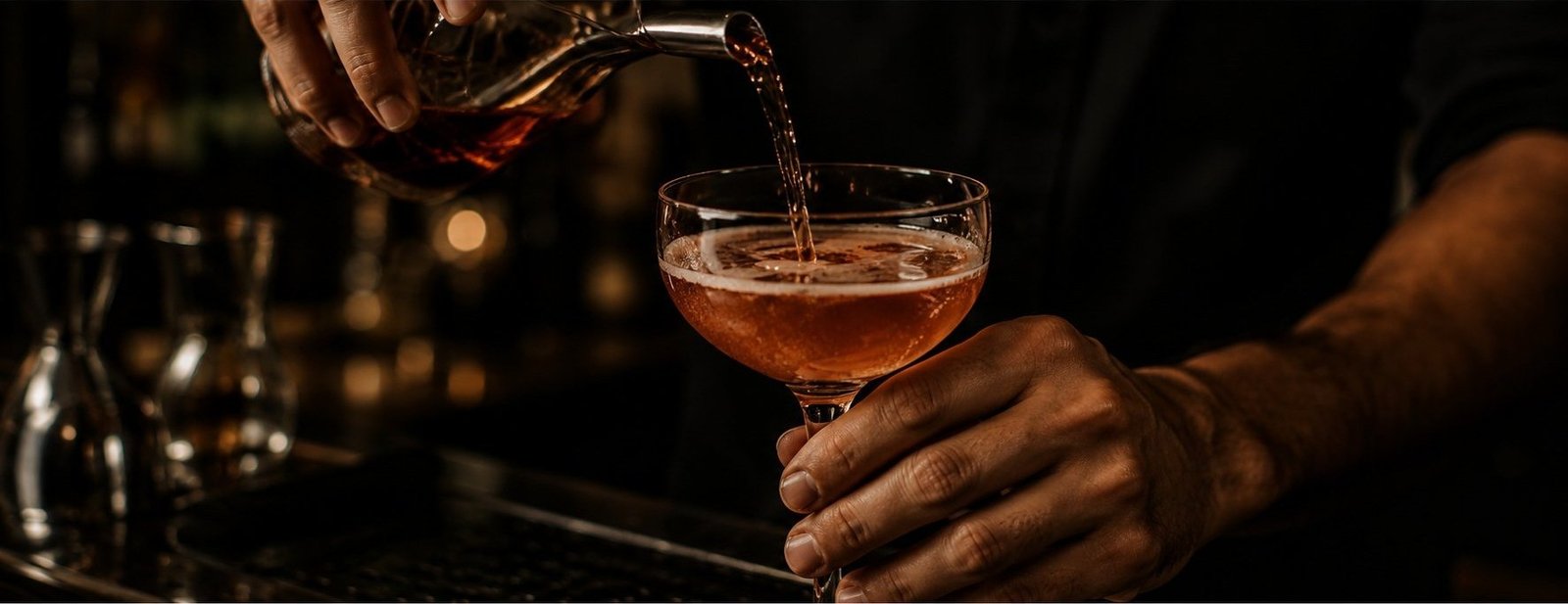 Cocktail being poured