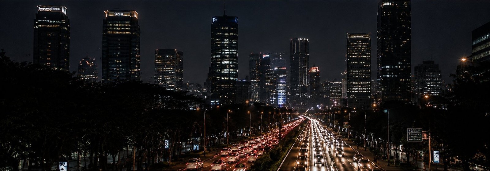Jakarta skyline at night